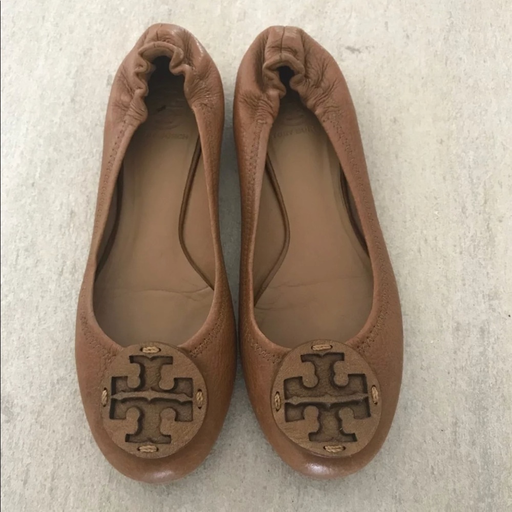Tory Burch reva tumbled tan 8.5